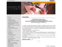 Tablet Screenshot of licencebio.univ-littoral.fr